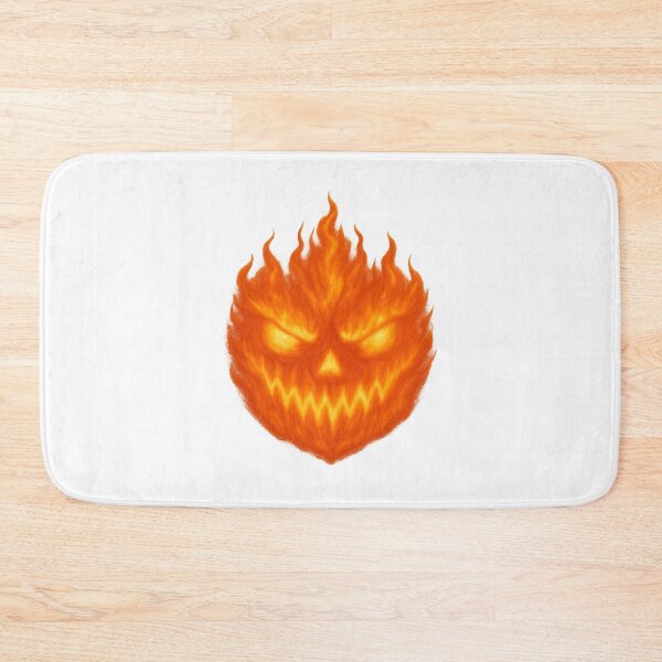 Item preview, Flaming Pumpkin Jack O' Lantern Face Halloween Horror designed and sold by RocknCat.