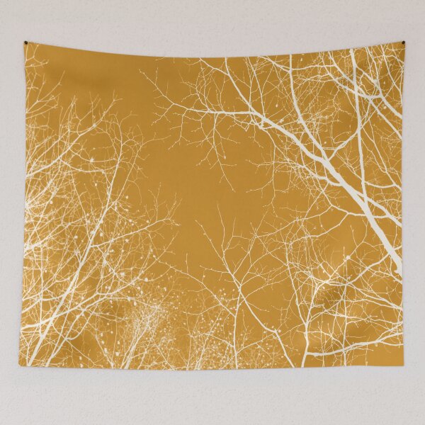 Item preview, Golden Tree Branches Minimalist Nature Art designed and sold by by-jwp.