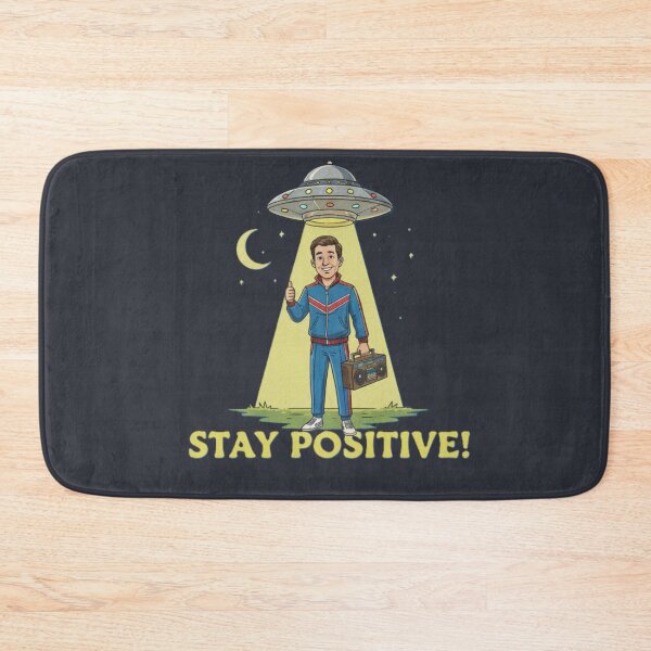 Item preview, Stay Positive UFO Abduction – Funny Alien Sci-Fi Cartoon Design designed and sold by InkwildStudio.