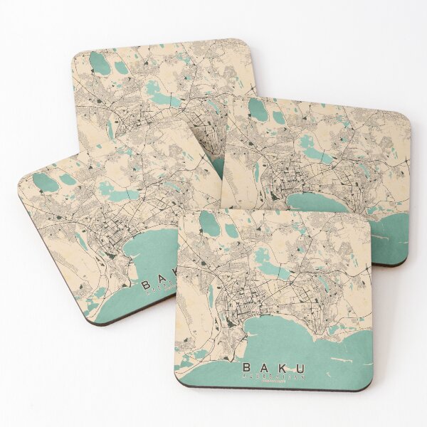 Item preview, Baku City Map of Azerbaijan  - Vintage designed and sold by deMAP.