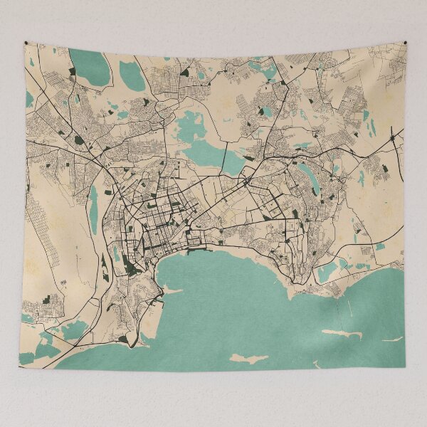 Item preview, Baku City Map of Azerbaijan  - Vintage designed and sold by deMAP.