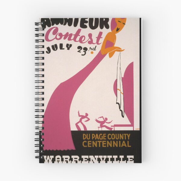 Item preview, Vibrant WPA Style Poster | Amateur Contest Du Page County Centennial | 1930s Art Deco Print & Vintage Wall Art designed and sold by artofuniverse.