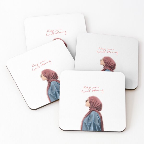 Item preview, Keep Your Heart Strong – Minimalist Muslimah Faceless Art designed and sold by Arteva Stories.