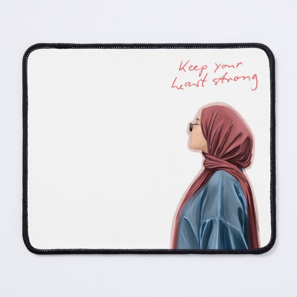 Item preview, Keep Your Heart Strong – Minimalist Muslimah Faceless Art designed and sold by Arteva Stories.