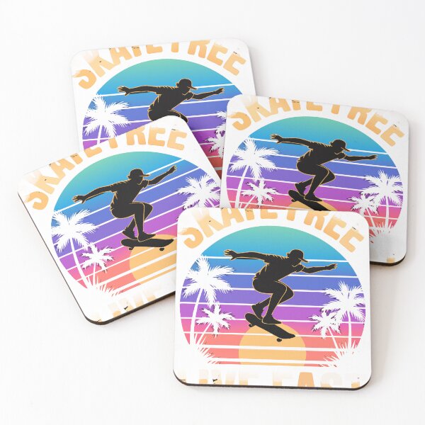 Item preview, Retro Sunset Skateboarder "Skate Free Live Fast" Design designed and sold by Loren Vesta.