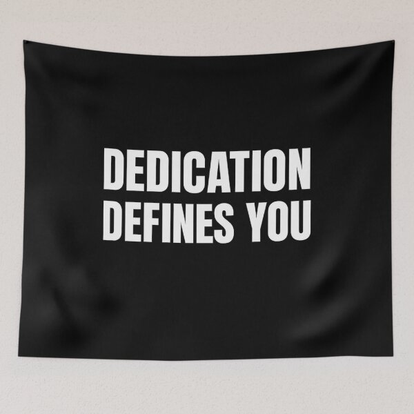 Item preview, Dedication Defines You – Gym Motivation Shirt designed and sold by Howling Ink.