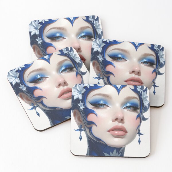 Item preview, Enchanting Blue Floral Adornment designed and sold by kiwiartyfarty.