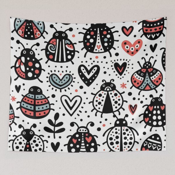 Item preview, Charming Ladybugs and Hearts designed and sold by purplesensation.