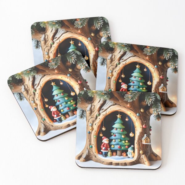 Item preview, Hollow tree trunk with Christmas scene  designed and sold by Ponted.