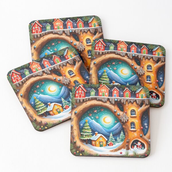 Item preview, Hollow tree trunk with Christmas home scene inside designed and sold by Ponted.