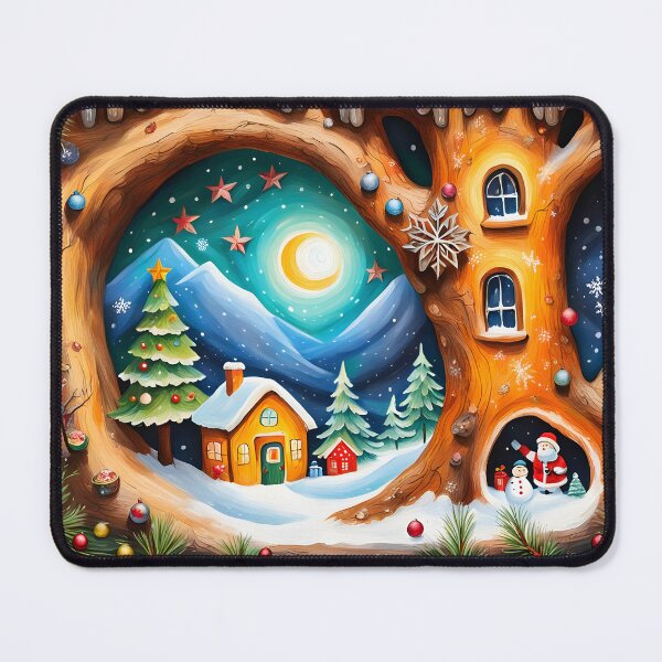 Item preview, Hollow tree trunk with Christmas home scene inside designed and sold by Ponted.
