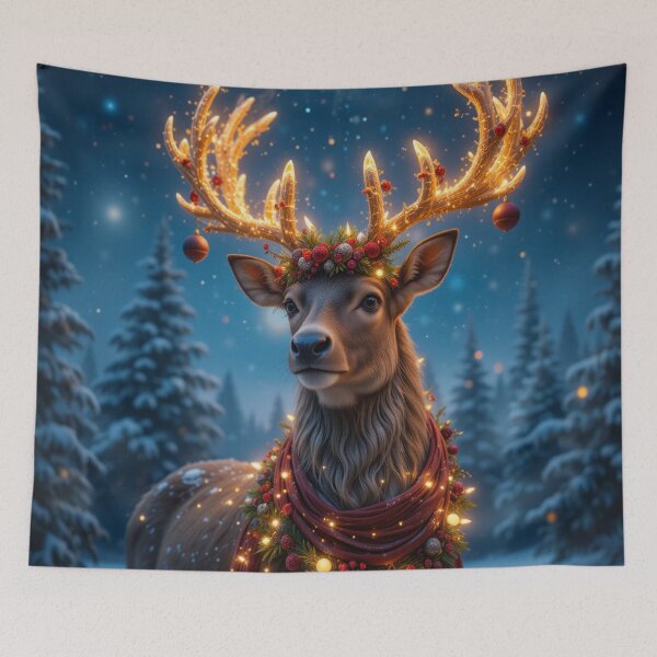 Item preview, Majestic Reindeer with Illuminated Antlers designed and sold by InezPhotography.