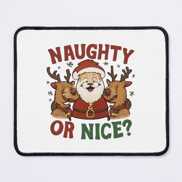Item preview, Naughty or Nice Funny Christmas Design designed and sold by DavidTeeStudio.