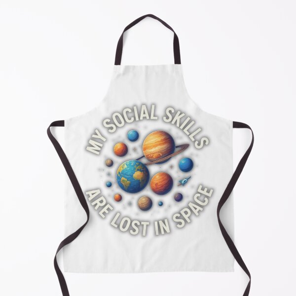 Item preview, My Social Skills Are Lost in Space Funny Cosmic Quote Design designed and sold by Mindsafe8.