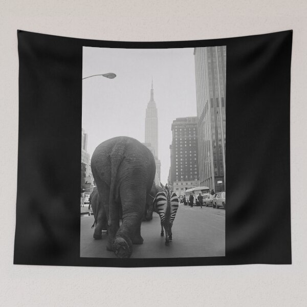 Item preview, Elephant Zebra Circus 33Rd Street, NYC 1968 Shirt Print designed and sold by jeffiekhanpon.