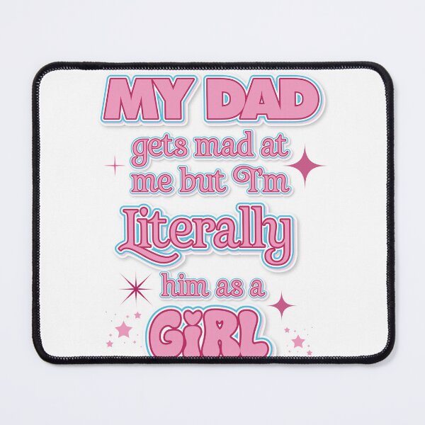 Item preview, My dad gets mad at me but I'm literally him as a girl - funny saying retro groovy designed and sold by SkeletonsDanger.