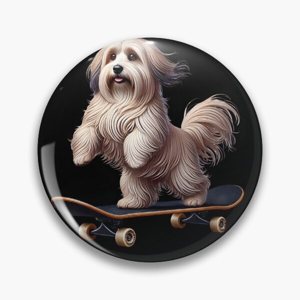 Item preview, Havanese Riding a Skateboard Skateboarding Skater Fans designed and sold by Kimberley King Art  King Art.