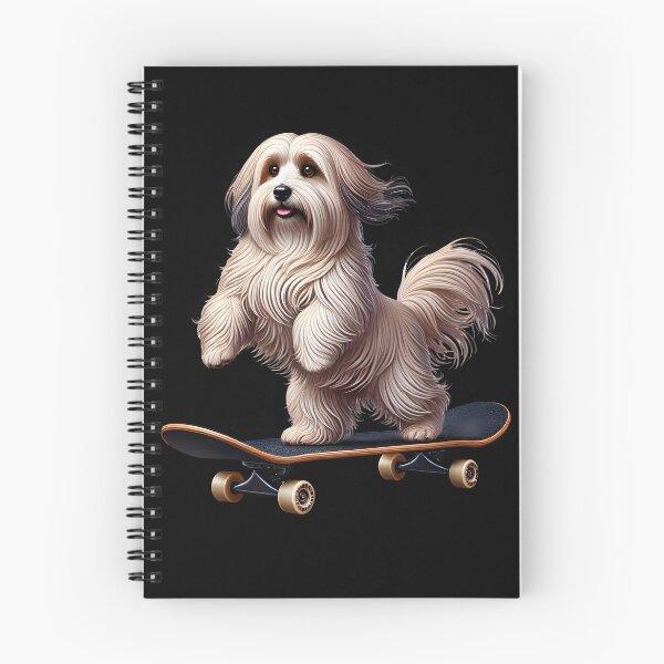 Item preview, Havanese Riding a Skateboard Skateboarding Skater Fans designed and sold by Kimberley King Art  King Art.