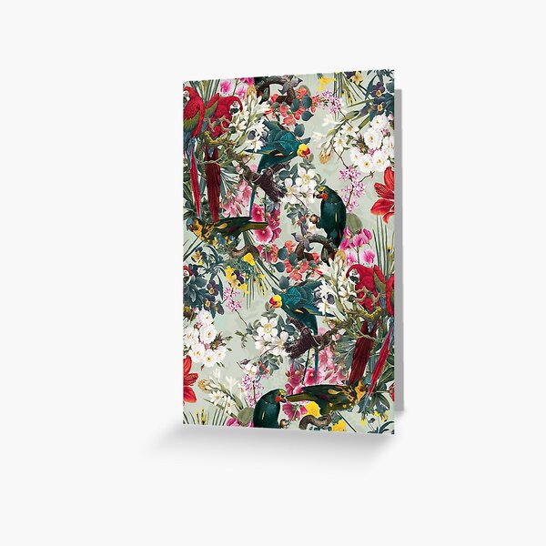 FLORAL AND BIRDS XXII Greeting Card