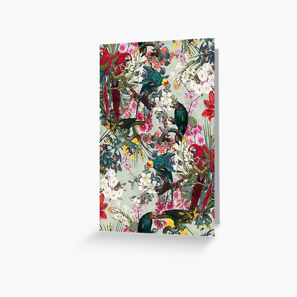 FLORAL AND BIRDS XXII Greeting Card