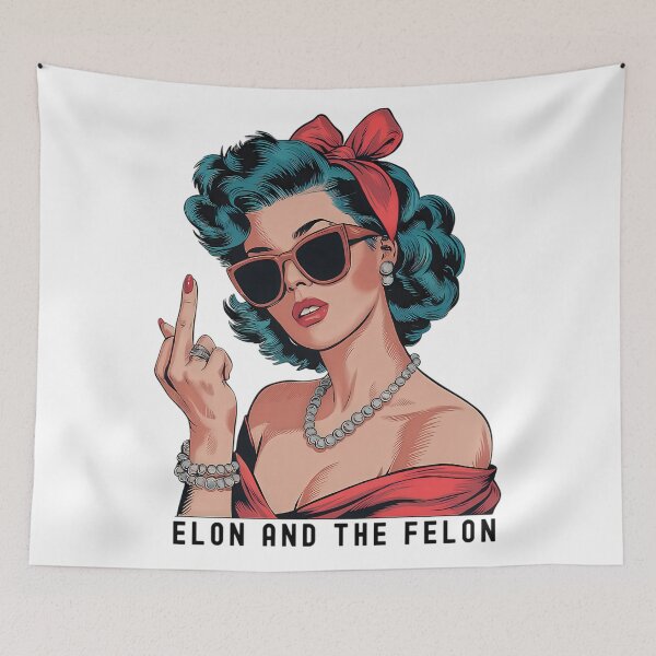 Item preview, Elon And The Felon Anti Trump designed and sold by jeffiekhanpon.