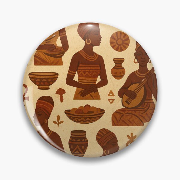 Item preview, Vintage African Seamless Pattern | Tribal Culture, Ancient Traditions, Ethnic Art Design designed and sold by Patternomania.