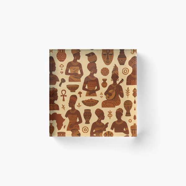 Item preview, Vintage African Seamless Pattern | Tribal Culture, Ancient Traditions, Ethnic Art Design designed and sold by Patternomania.