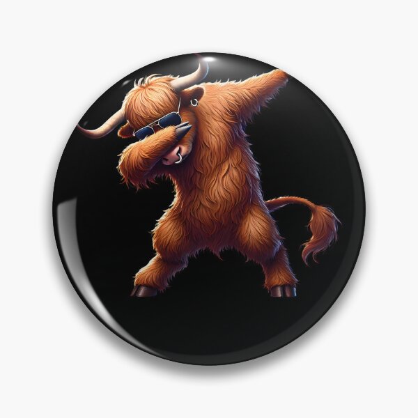 Item preview, Dabbing Highland Cow Animal Lover designed and sold by Kimberley King Art  King Art.