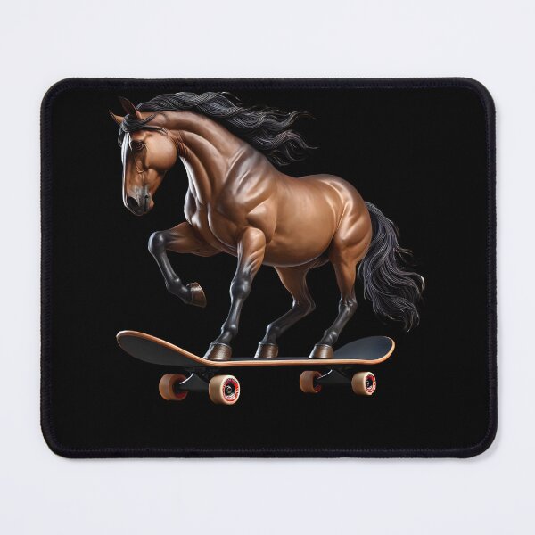Item preview, Horse Riding a Skateboard Skateboarding Skater Fans designed and sold by Kimberley King Art King Art.