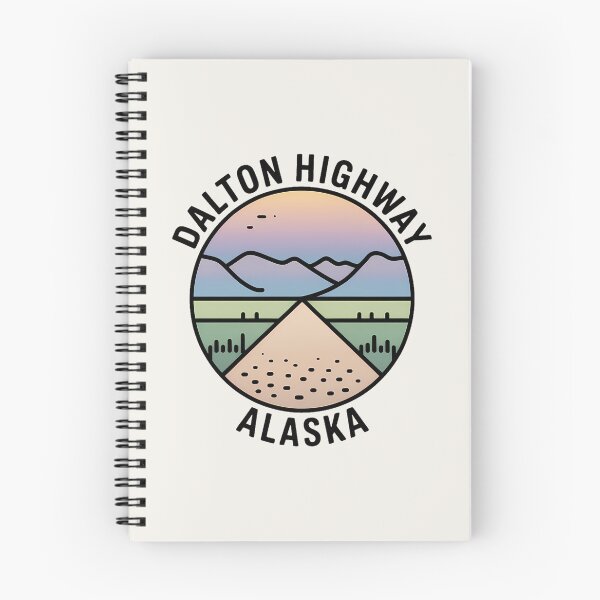 Item preview, Minimalist Pastel Artline Badge – Dalton Highway Alaska Sticker designed and sold by Horizon Tales.