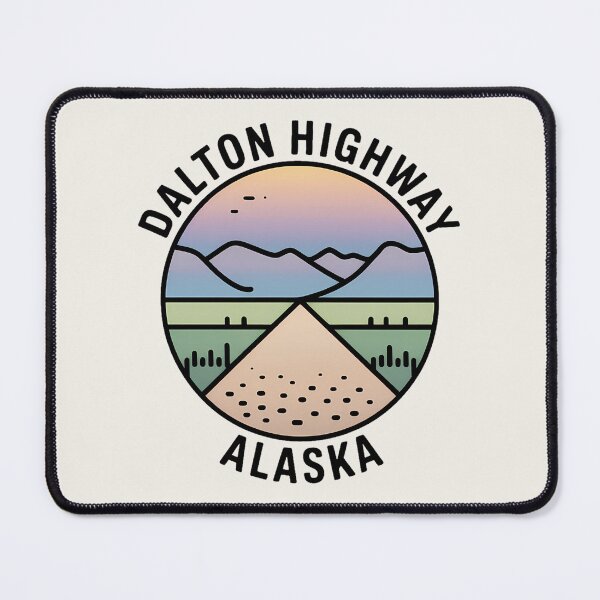 Item preview, Minimalist Pastel Artline Badge – Dalton Highway Alaska Sticker designed and sold by Horizon Tales.