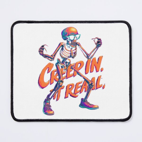 Item preview, Creep In Get Real – Retro Neon Skeleton designed and sold by AlexLineArt.