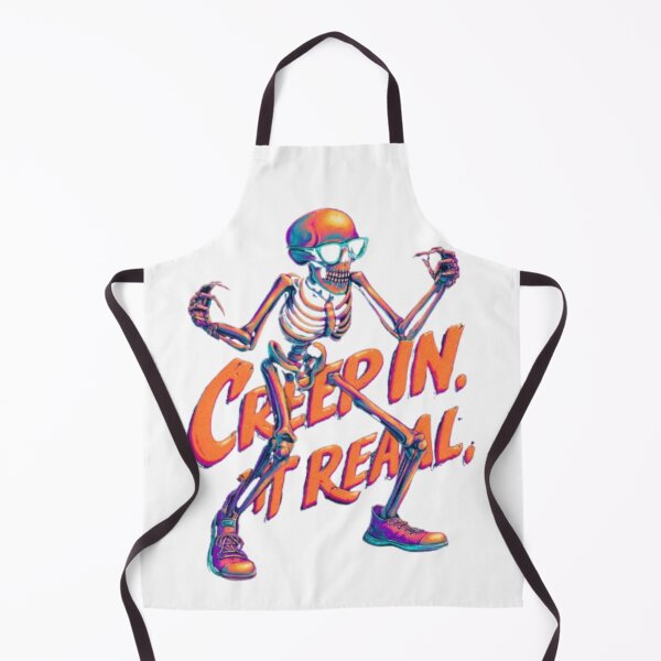 Item preview, Creep In Get Real – Retro Neon Skeleton designed and sold by AlexLineArt.