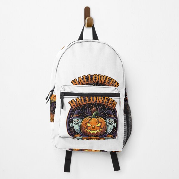 Item preview, HALLOWEEN ILLUSTRATION WITH PUMPKINS AND CARTOON GHOSTS designed and sold by infinitearte.