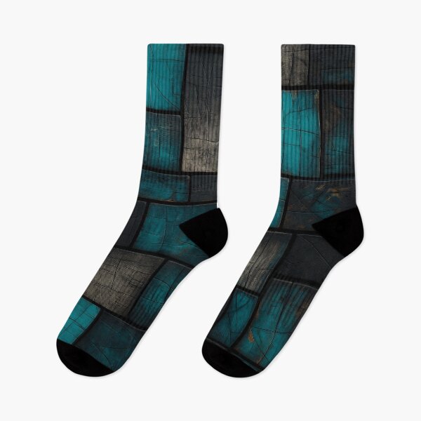 Item preview, Teal Wood Mosaic designed and sold by Kaleidoscope Print.