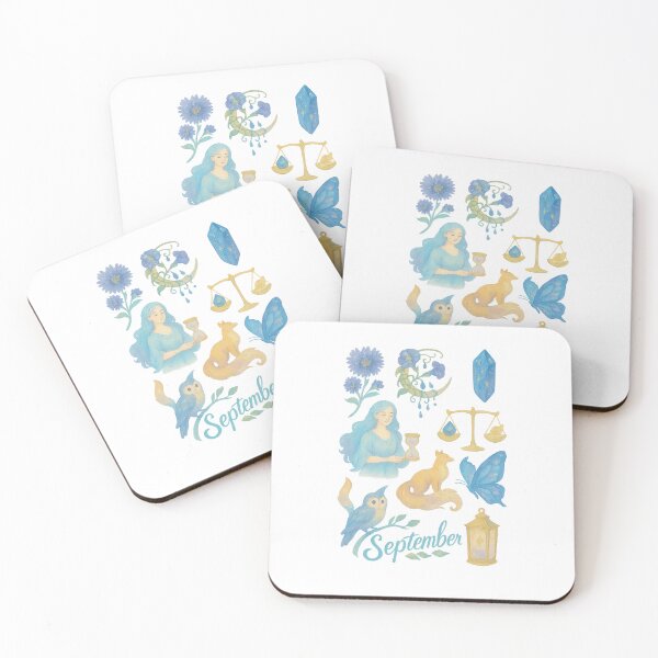 Item preview, September Watercolor Fantasy Stickers designed and sold by BrushAndBreathe.