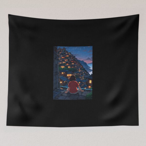 Item preview, Edge Of Night - A Dreamy Retro Anime Artwork designed and sold by MarthaCrawfor.