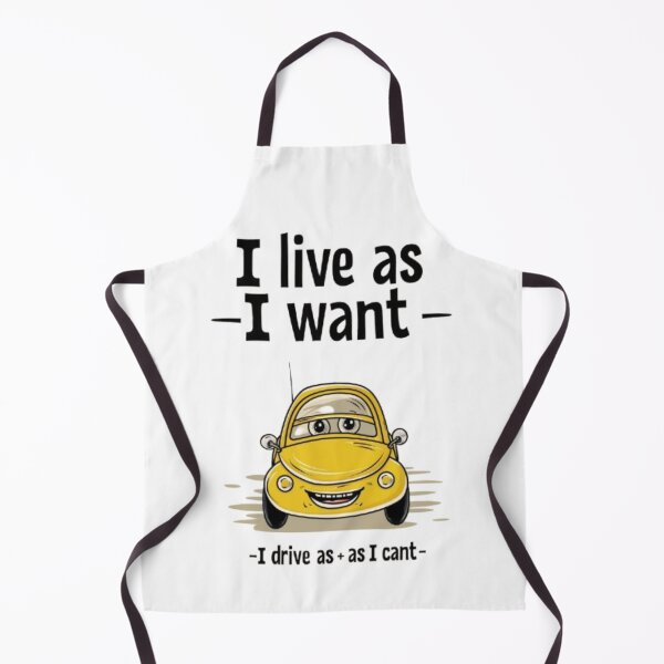 Item preview, I Live As I Want – Funny Cartoon Car Driver designed and sold by AlexLineArt.
