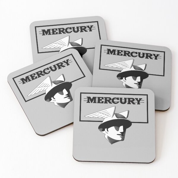 Item preview, Flathead Ford V8 Mercury emblem - classic black print designed and sold by retropetrol.