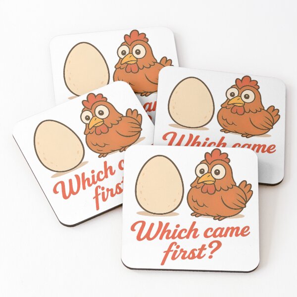 Item preview, Which Came First? – Funny Chicken and Egg Cartoon | Design by VLF designed and sold by VitalLifeForce.