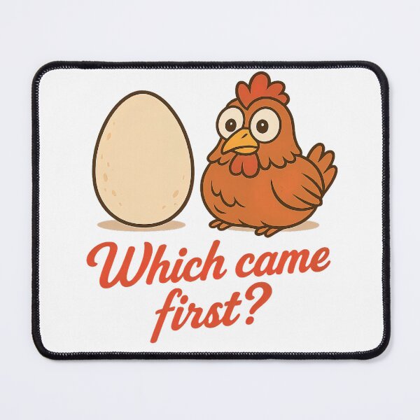 Item preview, Which Came First? – Funny Chicken and Egg Cartoon | Design by VLF designed and sold by VitalLifeForce.