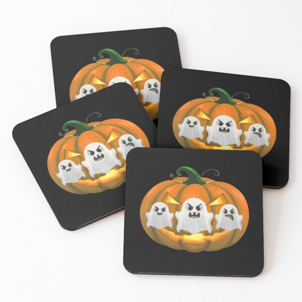 Item preview, Pumpkin and Three Ghosts Halloween.Funny Spooky Season Shirt designed and sold by JAGA-ALIME.