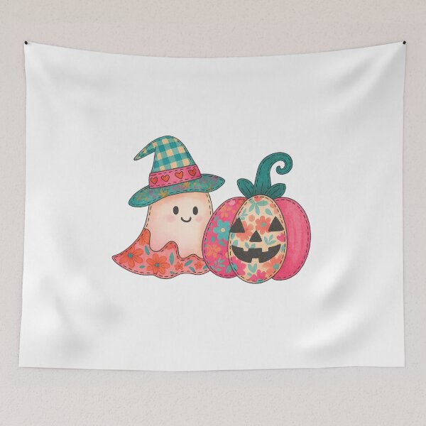 Item preview, Pink preppy pumpkin｜preppy pumpkin watercolor png｜preppy pumpkin designs｜patchwork floral jacket｜floral patchwork quilt｜boo pumpkin svg png designed and sold by PixelBlooming.