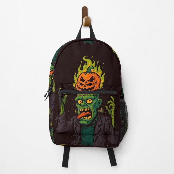 Item preview, Flaming Pumpkin Frankenstein T-Shirt – Crazy Halloween Monster Art designed and sold by YuriiHL.