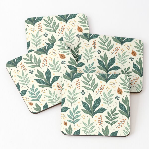 Item preview, Seamless Botanical Leaf Pattern – Minimal Nature Green Foliage Design designed and sold by K@raksnalee.