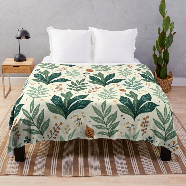 Item preview, Seamless Botanical Leaf Pattern – Minimal Nature Green Foliage Design designed and sold by K@raksnalee.