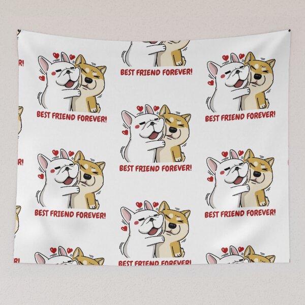 Item preview, Best Friend Forever, Shiba Inu & Frenchie Bestie designed and sold by Hustlercredo.