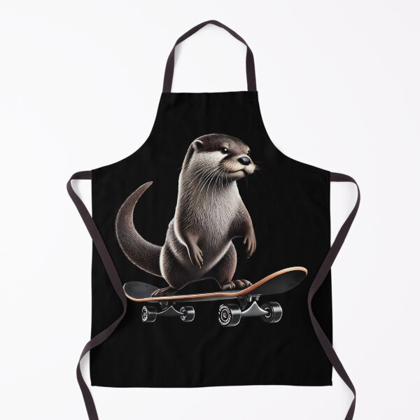 Item preview, Otter Riding a Skateboard Skateboarding Skater Fans designed and sold by Kimberley King Art King Art.