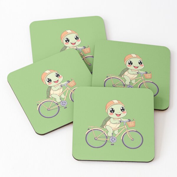 Item preview, Kawaii Sea Turtle on Bicycle | Cute Pastel Vintage Bike Rider T-Shirt designed and sold by El malah.