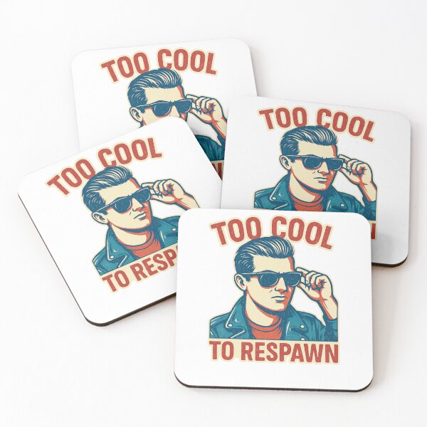 Item preview, Too Cool to Respawn  Vintage Gamer Cool Guy Design designed and sold by Mindsafe8.